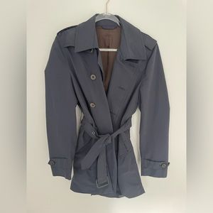 Suitsupply Men's Navy Raincoat Trench Coat